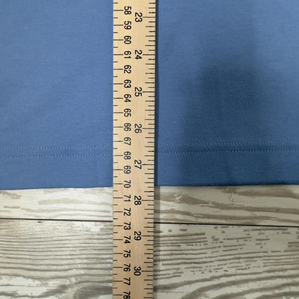 Banana Republic Polo Shirt Mens Large Blue Striped Long Sleeve Snap Collar Knit - Picture 8 of 9